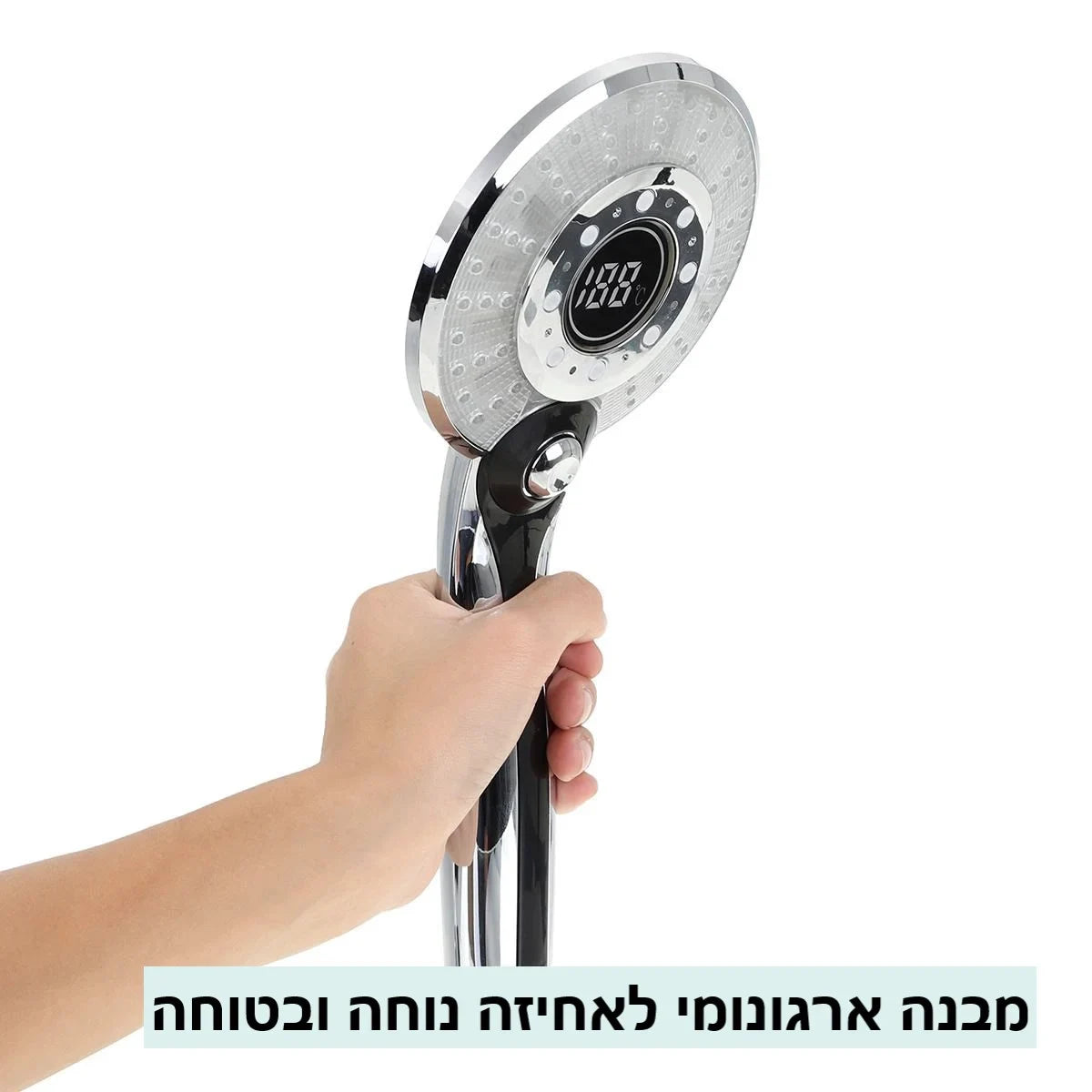 ראש חכם למקלחת עם תאורת לד לזיהוי טמפרטורה