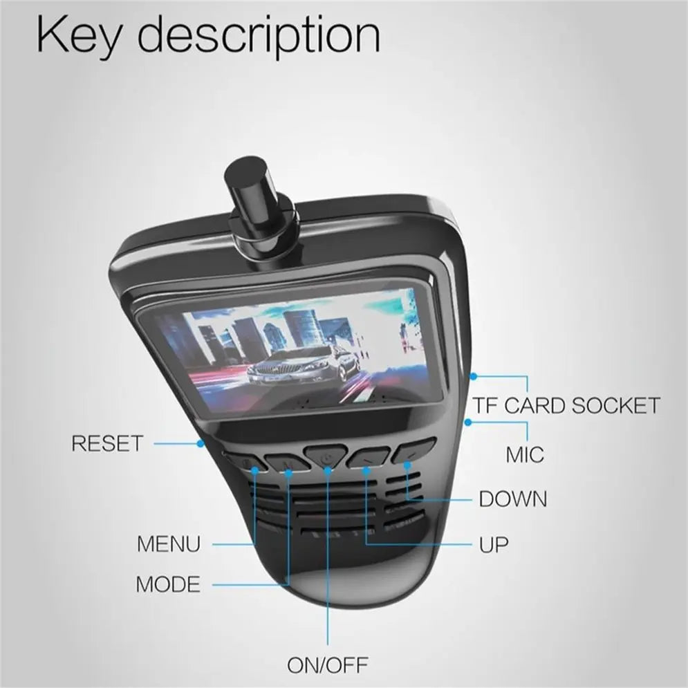 2 Inch HD Dash Cam 170 Degree Wide Angle Small Eye Car DVR Recorder Camera with Wifi Full 1080P Wide Angle Lens G Sensor Night