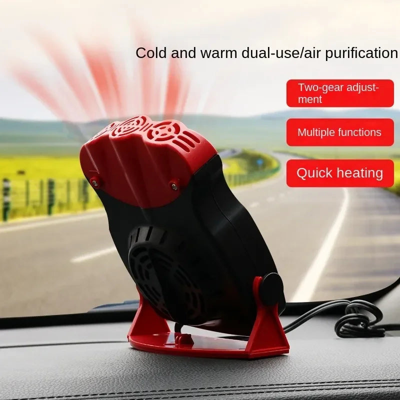 Winter Car Heater Fan 3 Head Electric Cooling Heating Fan 12V Auto Windshield Defroster Defogging Demister Car Anti-Fog Heater