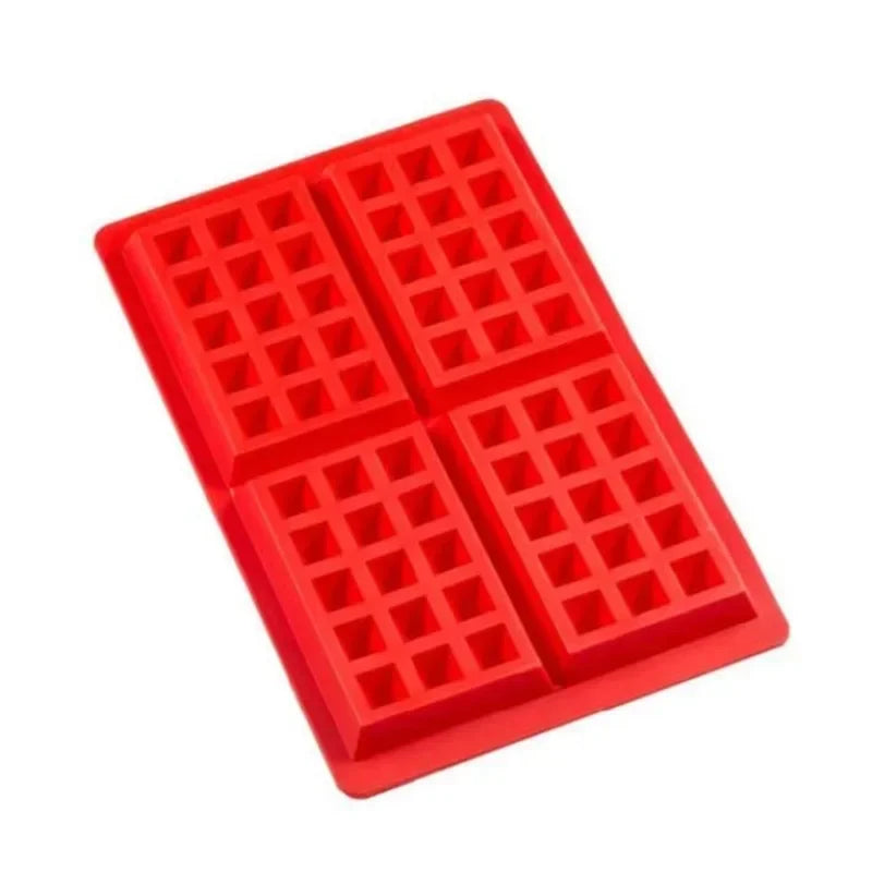 Food Grade Silicone Waffle Mold DIY Cake Mould Non-Stick Silicone Baking Mold Set Kitchen Bakeware Waffle Maker