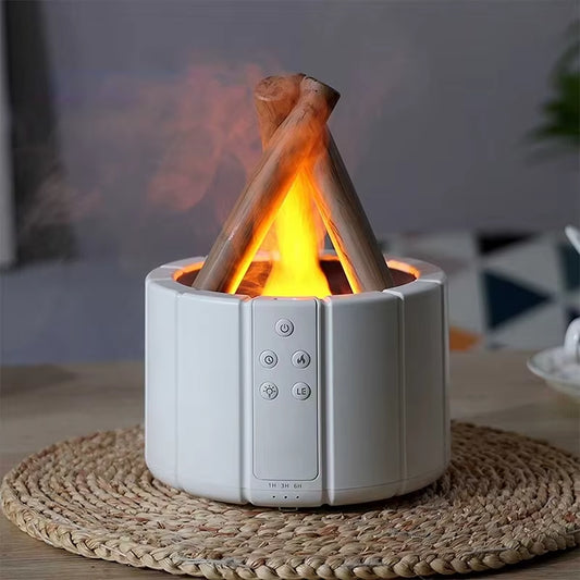 Campfire Aromatherapy Diffuser Flame Humidifier for Living Room Large Room Home SPA Office Essential Oil Diffuser Noiseless