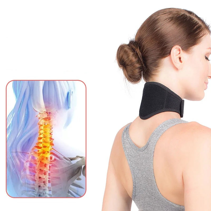 Tourmaline Neck Brace Self-Heating Neck Wrap Band Health Care Cervical Spondylosis Pain Relief Magnetic Therapy Neck Pad