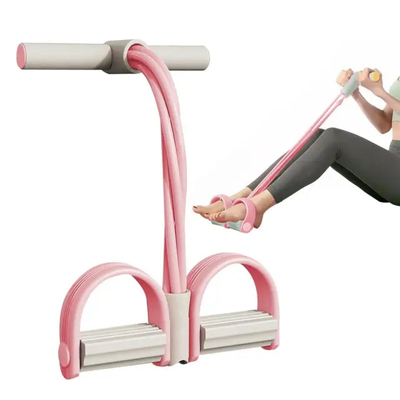 Yoga Pedal Puller Portable Resistance Band 6-Tube Pedal Ankle Puller Multi-Color Abdominal Exerciser Elastic Pedal Booster Body